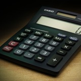 Zwarte calculator