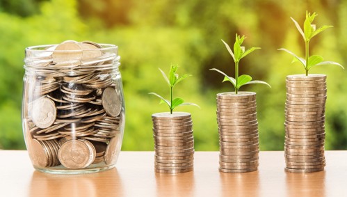 Geld bij de bank groeit met rente