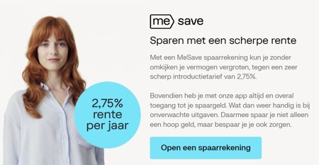 MeSave spaarrekening MeDirect