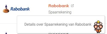 Details spaarrekening Rabobank