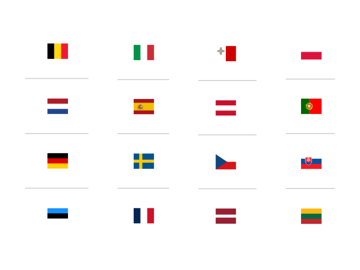 Landen spaargarantie vlaggetjes